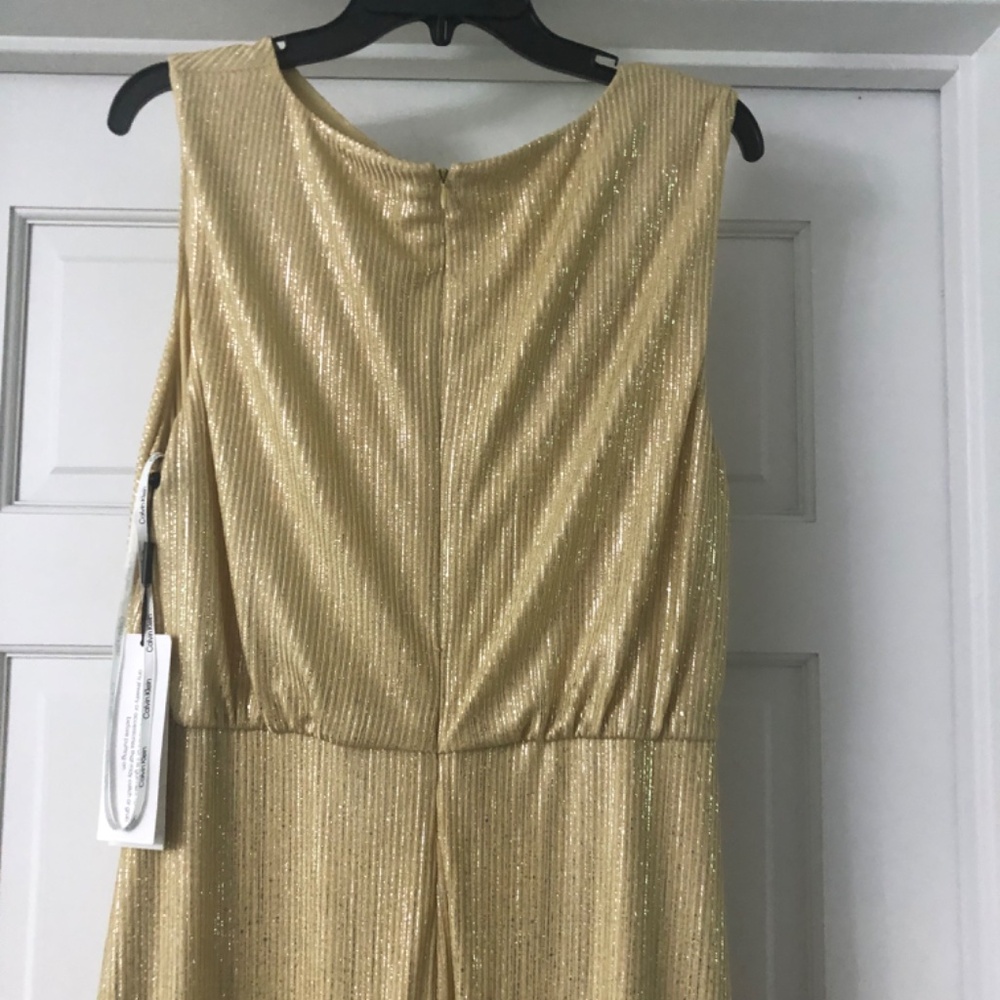 Calvin Klein woman dress gold gown